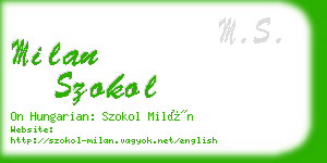 milan szokol business card